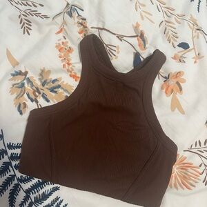 Lululemon Athletica Chocolate Ribbed Tank